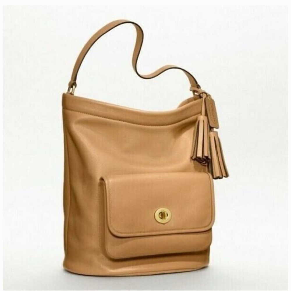 COACH Tan Leather Shoulder Bag